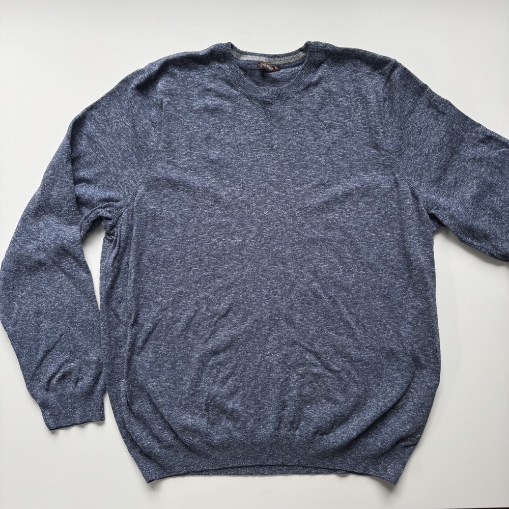 J MCLAUGHLIN Lightweight Crew Neck Sweater‎ Mens XL Blue Cotton Summer Weight